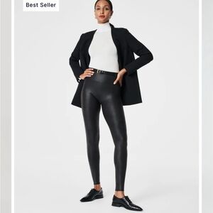 Size Med-black legging. You’ll look at least 10 pounds lighter. B immediately!